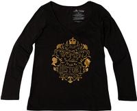 WELL BEHAVED WOMEN LONG SLEEVE TEE: BLACK