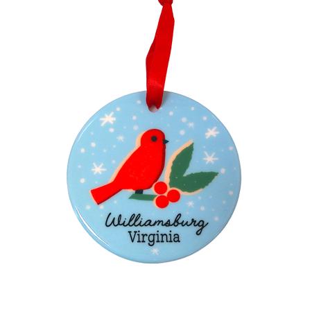 WILLIAMSBURG, VA RED BIRD ORNAMENT