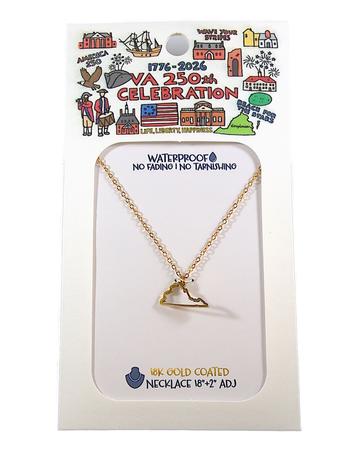 VIRGINIA SILLOUETTE GOLD NECKLACE