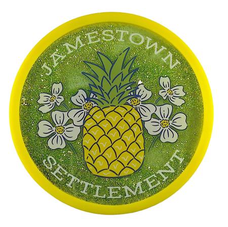 JAMESTOWN SETTLEMENT PINEAPPLE GLITTER MAGNET