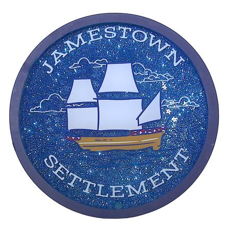 JAMESTOWN SETTLEMENT GOODSPEED GLITTER MAGNET