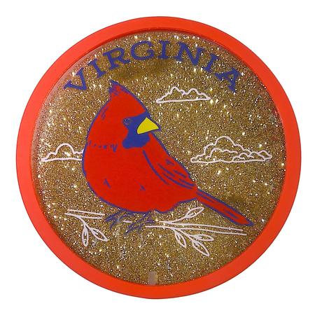 VIRGINIA CARDINAL GLITTER MAGNET