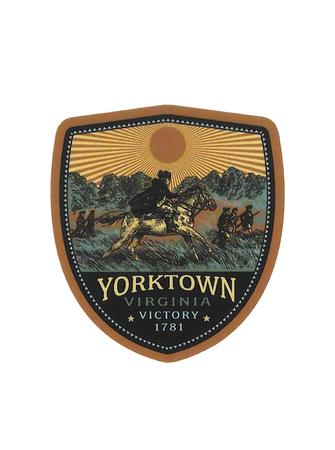 YORKTOWN, VA VINTAGE SHIELD STICKER