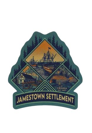JAMESTOWN SETTLEMENT TRIPLE CROWN STICKER